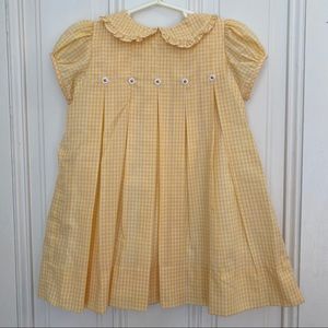 Proper Peony Yellow Gingham Dress Size 4T